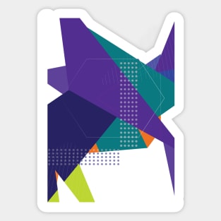 Purple Geometric Abstract colorful pattern Sticker